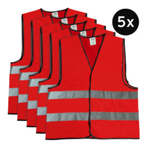 mexxo veiligheidshesjes rood 100% polyester 5x