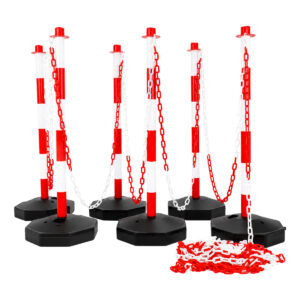 Afzetpalen rood wit